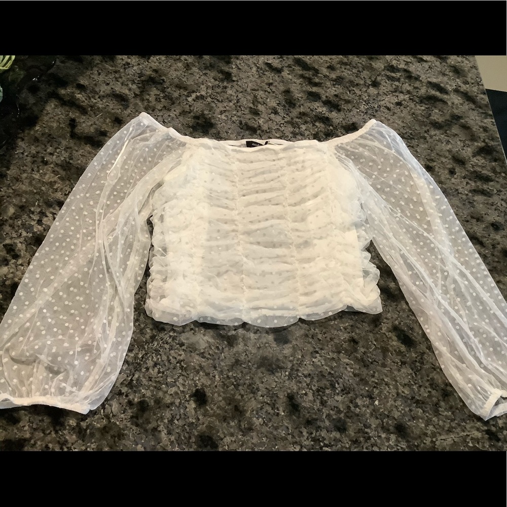 Ambiance Apparel White Crop Top